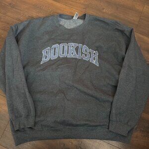 Gildan Heavy Blend Gray "Bookish" Sweatshirt College Style